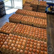 Egg trays in retail storage